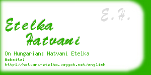 etelka hatvani business card